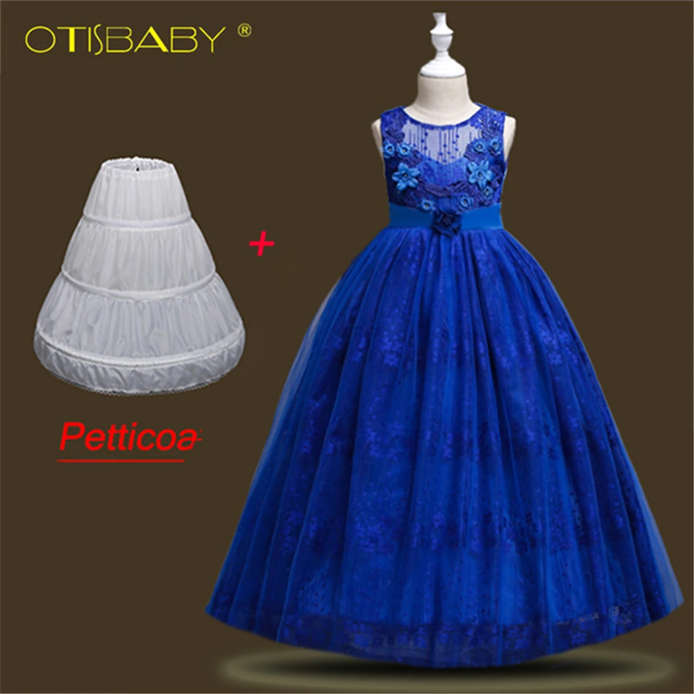 Online Vestidos de fiesta de cumpleaños formales de encaje exquisito de tul rosa para niñas adolescentes de boda de flores de novia 2018