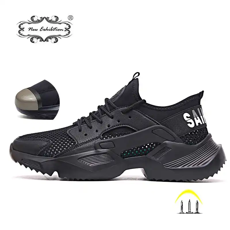 Ultralight Safety Work Shoes Mens Womens Comfortable Mesh Steel Toe Cap Trainers