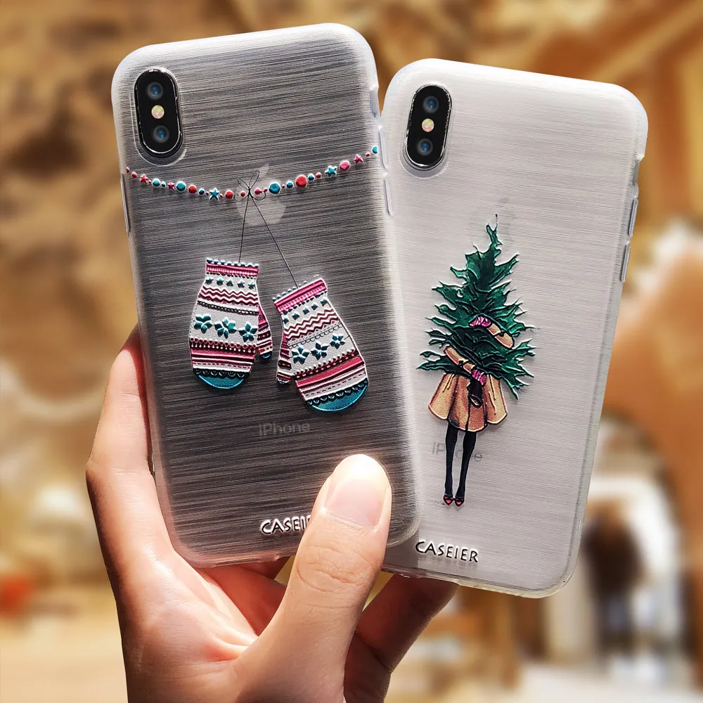 Чехол CASEIER для iPhone 7 8 6s 6 Plus X XR Xs 11 Pro Max мягкий 3D чехол|Бамперы| |