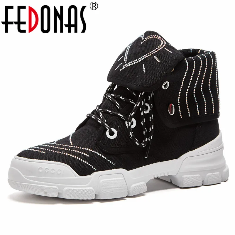 

FEDONAS Brand Women Motorcycle Boots Round Toe Wedges High Heels Cross-tied Short Party Club Shoes Woman Female Basic Boots