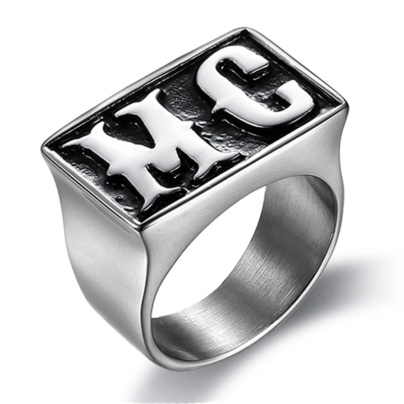 

Mimeng MC Titanium Rings for Men Stainless Steel Rings Fashion Jewelry Punk Style Ring Exaggerate Men Ring