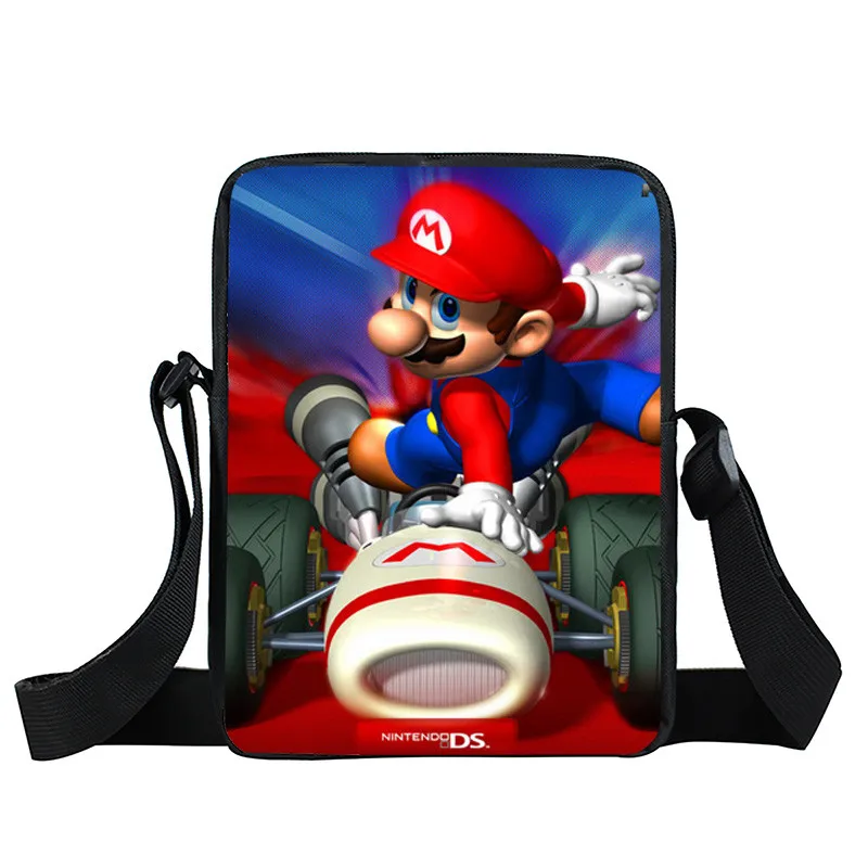 الكرتون ماريو طباعة البسيطة حقيبة ساعي سحق بروس الفتيان الفتيات crossbody أكياس الأطفال الحقائب المدرسية الاطفال الكتب صغيرة الكتف b