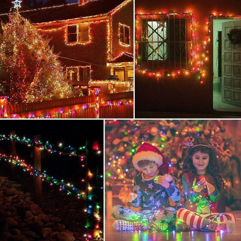 Aimkeeg 10M 20M 30M Waterproof Outdoor Light string  LED String Lamp Garden Christmas Tree Fairy Light Holiday Decoration