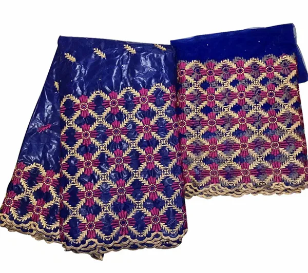 Базен riche getzner Королевский Буле кружева с камнями последний хлопок из жаккардовой парчи для свадьбы 5+ 2 ярдов/партия KY-30