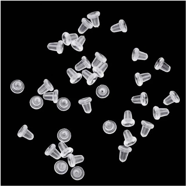 50pcs/lot Stud Earring Transparent Rubber Stoppers Silicone Round Ear  Plugging Blocked Safety Backs For Jewelry Findings - Jewelry Findings &  Components - AliExpress