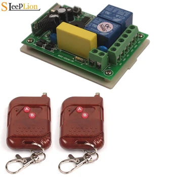 

Sleeplion 220V 2 channel Wireless Switch Remote Control Switch 110V 220V Universal Module 315/433MHz LED Lamp Fan Door ON OFF