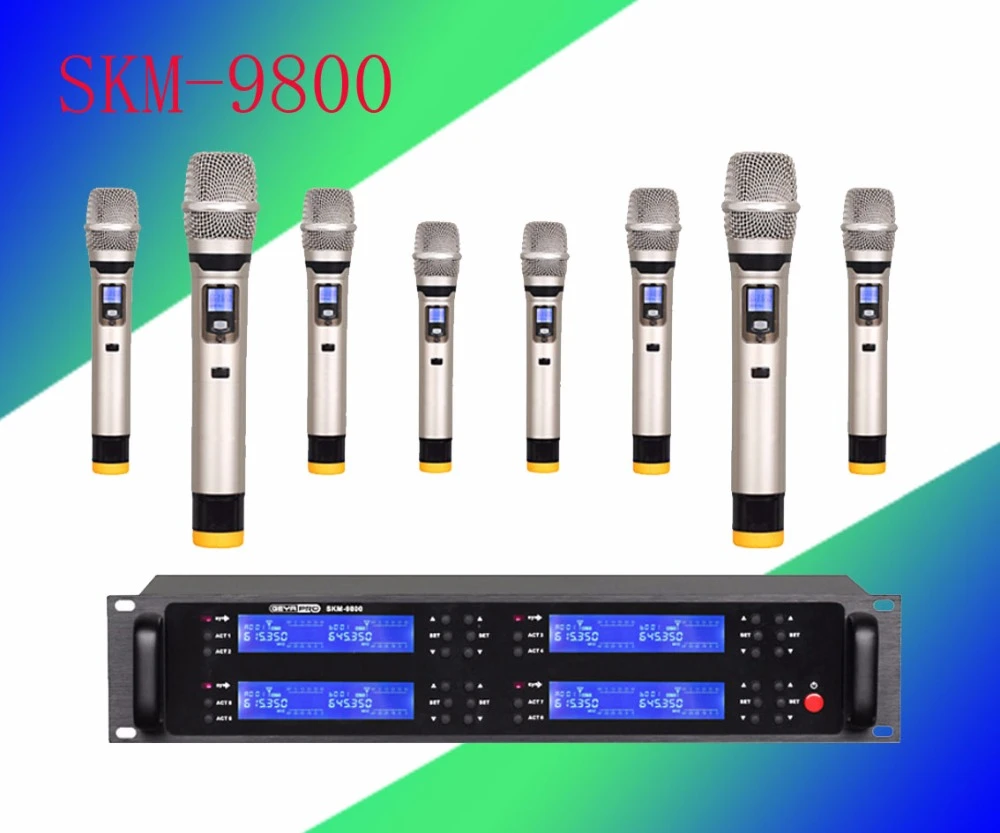 Pro microphone UHF 8 microphone wireless microphone Karaoke microfoon draadloos wireless - AliExpress