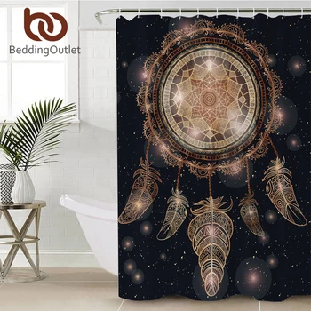 

BeddingOutlet Mandala Dreamcatcher Decorative Shower Curtain Bohemian Galaxy Polyester Waterproof Bathroom Curtain With Hooks