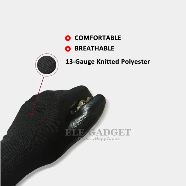 New 1-Pairs Working Gloves With Palm Nitrile Coated Oil-Proof For Driver Worker Car Repairing Garden Gloves Hands Protection 4