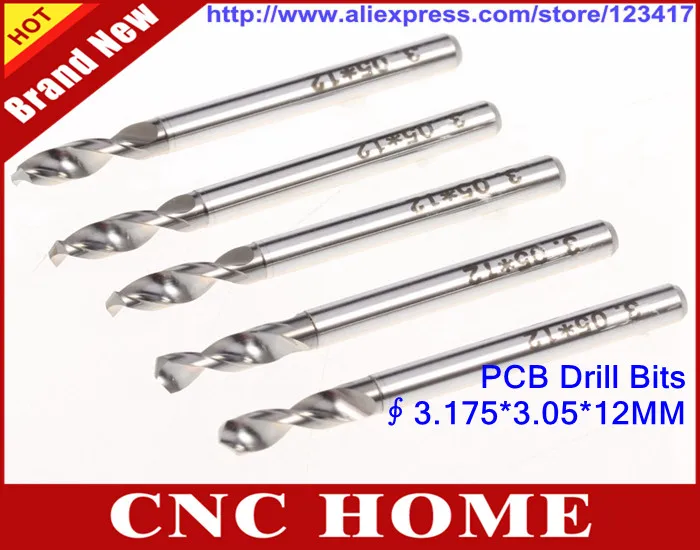 

Top Quality 10 Pcs 3.175*3.05MM Import PCB Drill Bits Set, CNC Router Bit, CNC Machine Drill Tools, Tungsten Steel Carbide Drill