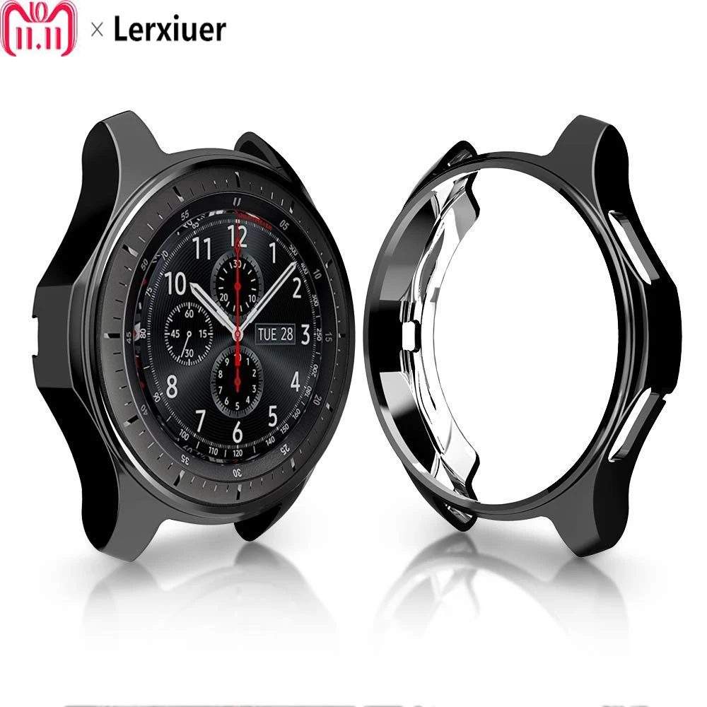 

New plating TPU Protective Cases For Samsung Galaxy Watch 42mm/ 46mm Gear S3 General purpose protection Cover 22mm 20mm frame