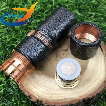 

NEWEST classic Elthunder Mod Mech Mod Kit 18650 red copper 24mm Vapor Vaporizer Box e-cig Mod For 510 Thread Atomizers RBA RBA