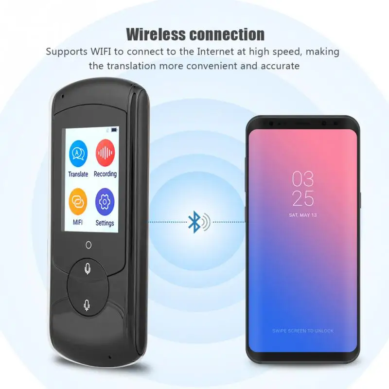 

Portable Smart Voice Translator WIFI 41 Languages Real Time Translation Multilingual Translator for Meeting Study Trarvel 2018