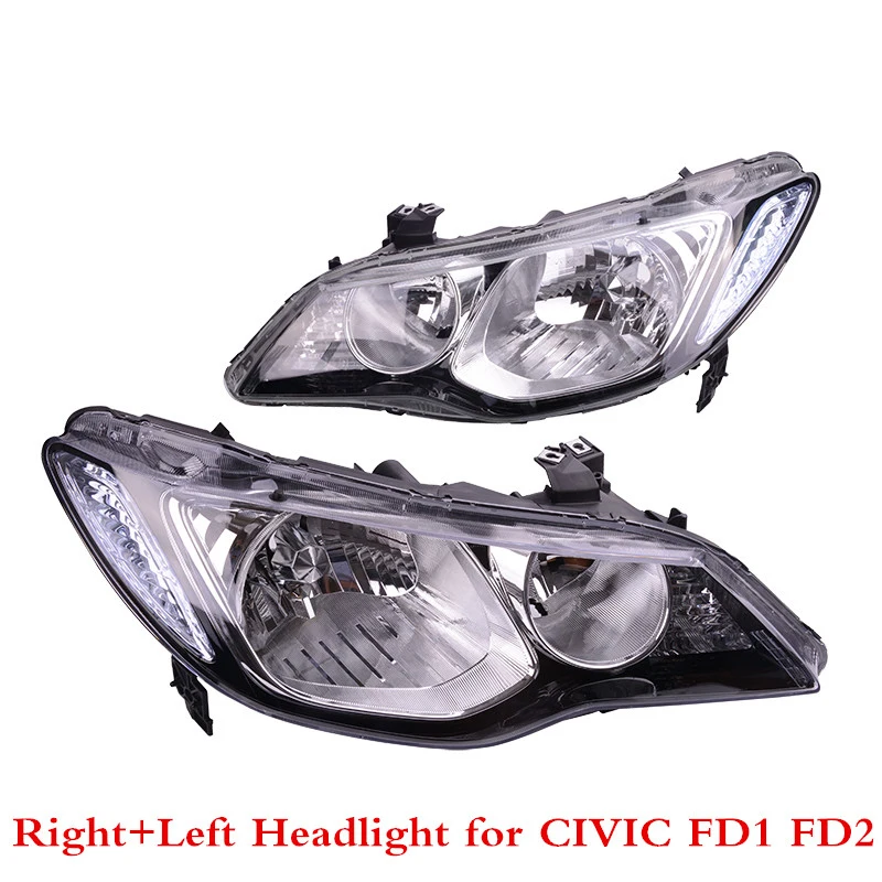 

CAPQX 2PCS Right & Left front headlamp headlight head light lamp For CIVIC FD2 FD1 2006-2011,CIIMO 2012 2013 33100-TX3-H01