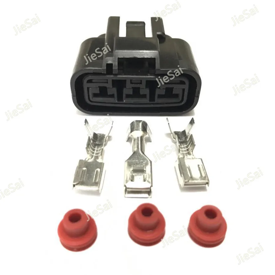 

3 Pin Power Cord Female Connector QLW-A-3F-B QLW-A-3F-GR QLW Left Slot Automotive Connector Auto Fan Socket For Honda