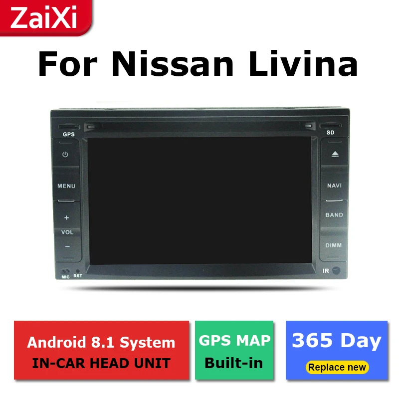 

ZaiXi 2Din For Nissan Livina L10 L11 2006~2019 Car Android Radio Multimedia Player GPS Navigation IPS Screen HiFi WiFi BT 2din