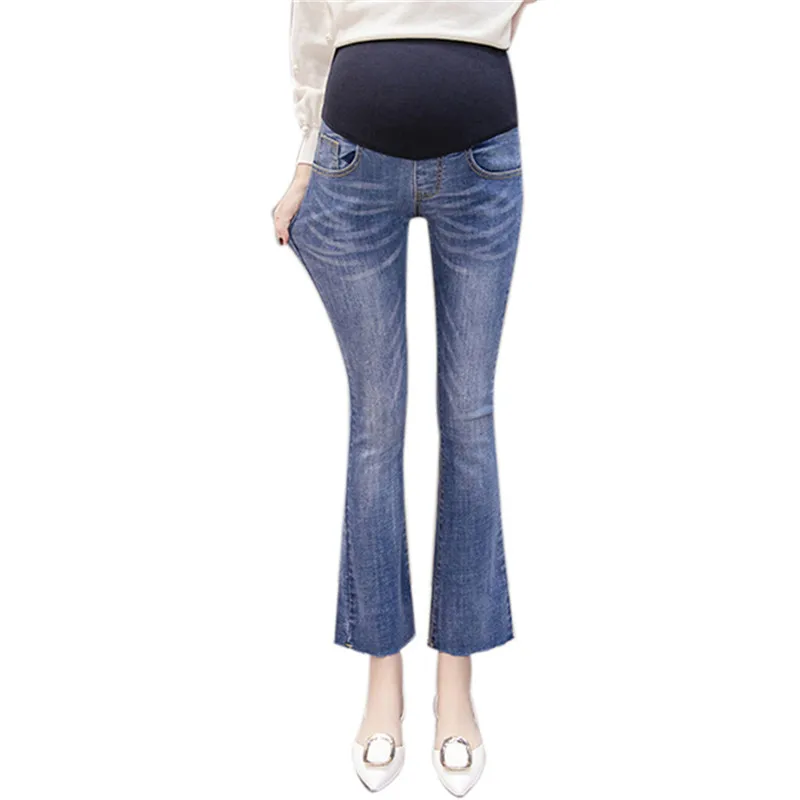 Telotuny джинсы для беременных и матерей после родов расклешенные брюки эластичные длинные штаны леггинсы джинсы одежда брюки для кормления грудью Dec28
