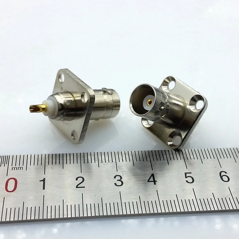 50ohm BNC Female 4 hold Panel Chassis Mount Flange Deck Mount BNC