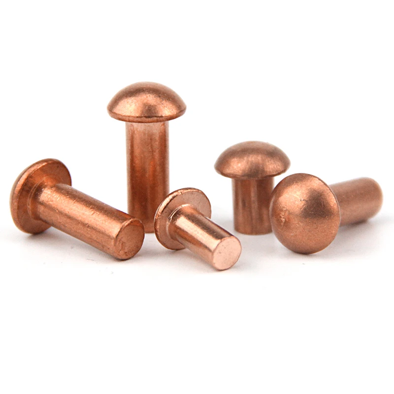 M8x12mm50mm Length Round Head Copper Rivets Brass Solid Percussion