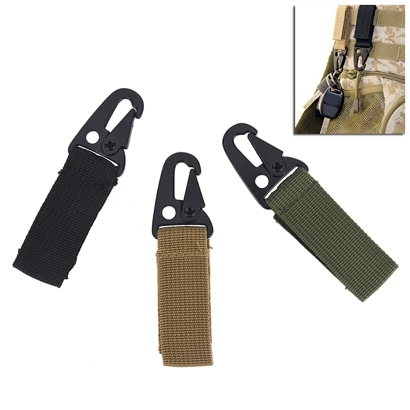

Outdoor Tools High Strength Carabiner Nylon Tactical Backpack Key Hook Webbing Buckle Hanging System Molle Waist Belt Buckle