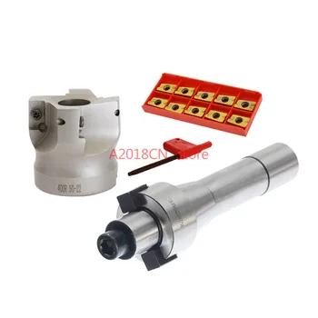 

1set R8 FMB22 7/16 arbor +400R 50-22 face milling cutter+10pcs 1604 carbide inserts