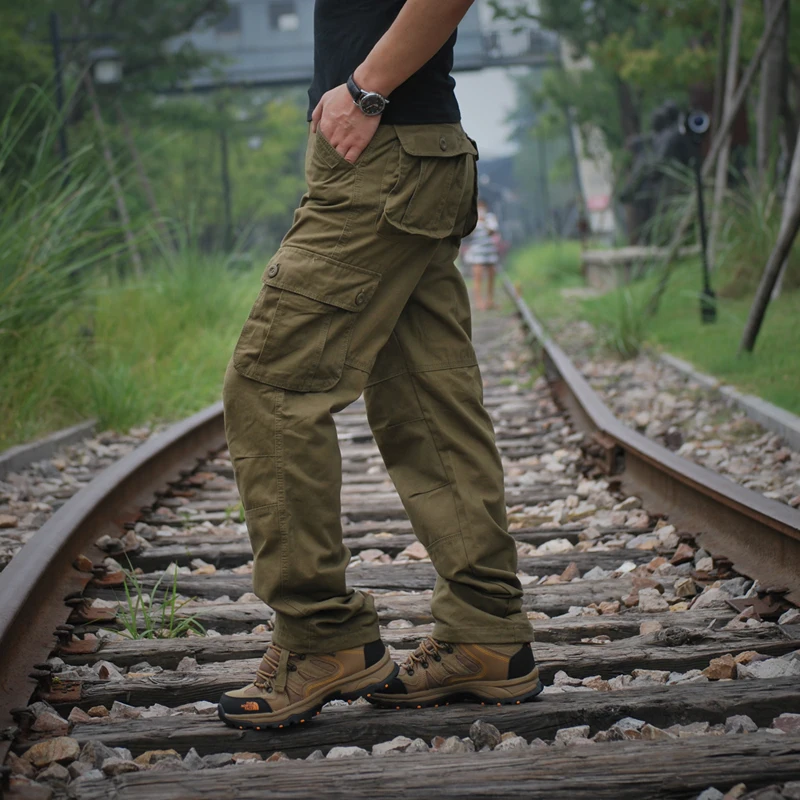 Мужские тактические военные хлопковые брюки карго, мужские свободные повседневные брюки, мужские брюки, армейские военные боевые брюки для мужчин