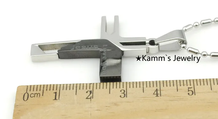 Слово: Иисус люблю тебя 40 мм* 22 мм Модный Крест Новое поступление, горячая Распродажа ожерелье из нержавеющей стали KP701