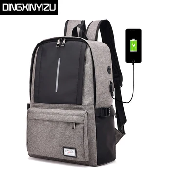 

DINGXINYIZU Oxford Men USB Charging Laptop Backpacks For Teenager Stundet School Bags Casual Women Rucksack Male Daypack Mochila