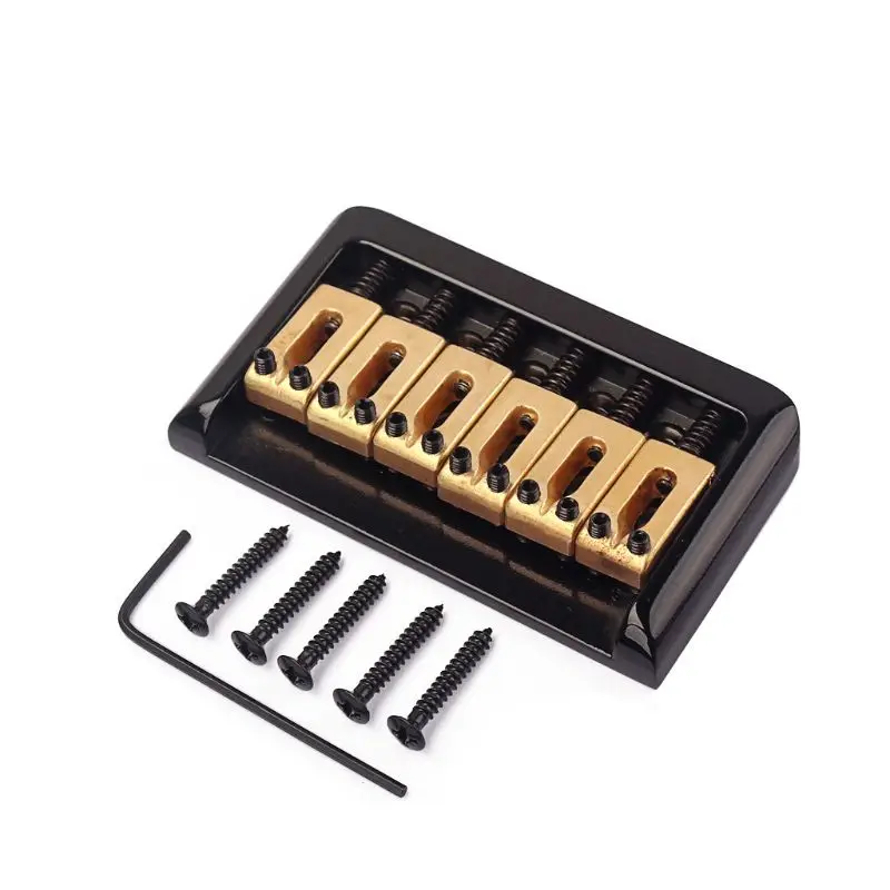 

Guitar Bridge 5 Screw Hard Tail For 6 String 6 saddle Electric