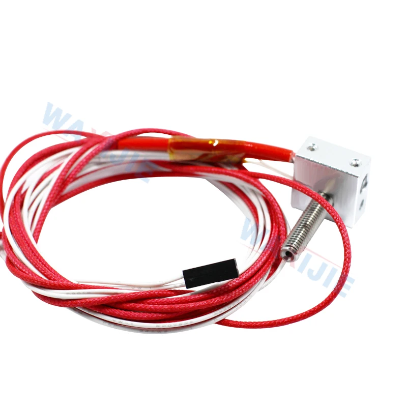 

5Pcs/Lot MK7 MK8 Extruder Hotend Kit With M6*30mm Throat 1.75/0.4mm Nozzle Heated Block 12V40W Cartridge Heater 3D Printer Parts