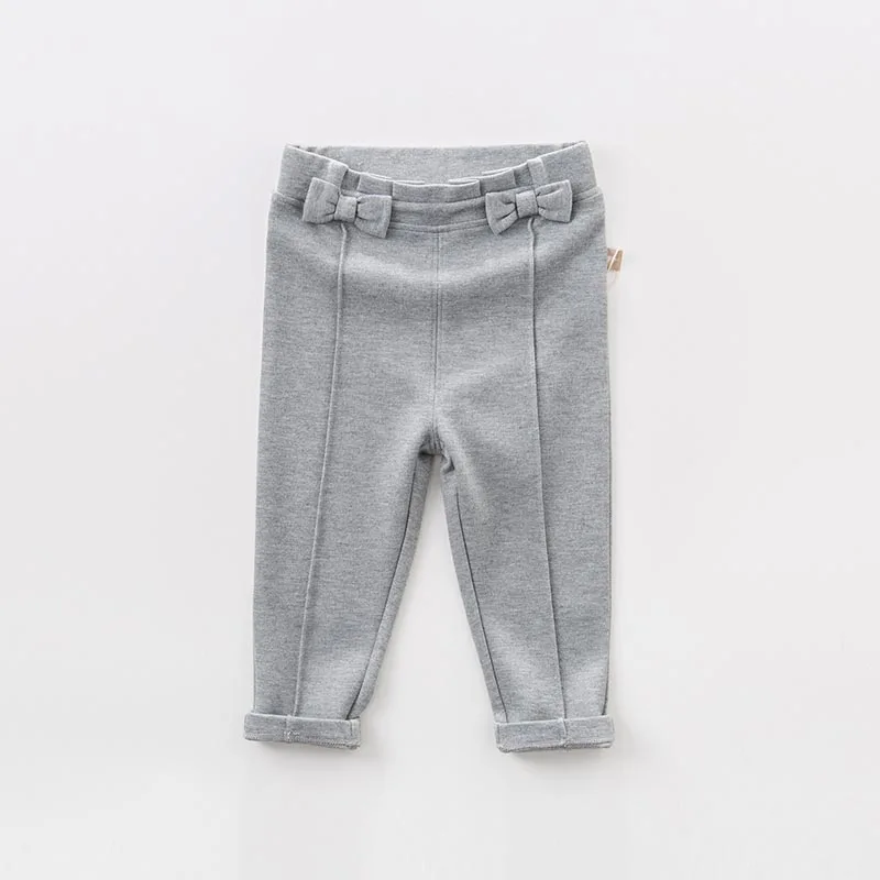 DBB6926 dave bella/весенние модные брюки для маленьких девочек; детские брюки с бантами; детская эксклюзивная одежда