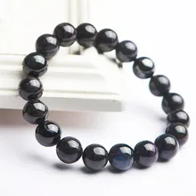 10,5 мм Фиолетовый с натуральным сугилитом Браслеты Женские; ady растягивающийся Кристальный браслет из круглых бусин