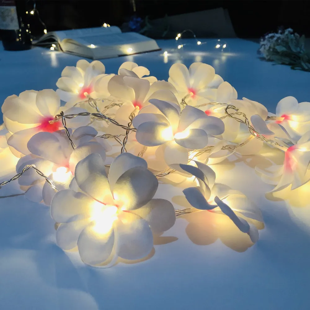 

Hot LED Simulation Frangipani Light String USB Wedding Christmas Party Garden Festival Decoration Lantern decoration for home