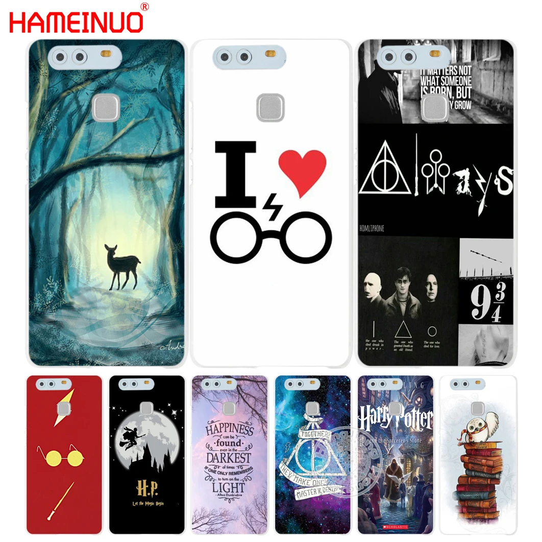 HAMEINUO harry potter cerf hibou hallow citations Couverture téléphone Cas pour huawei Ascend P7 P8 P9