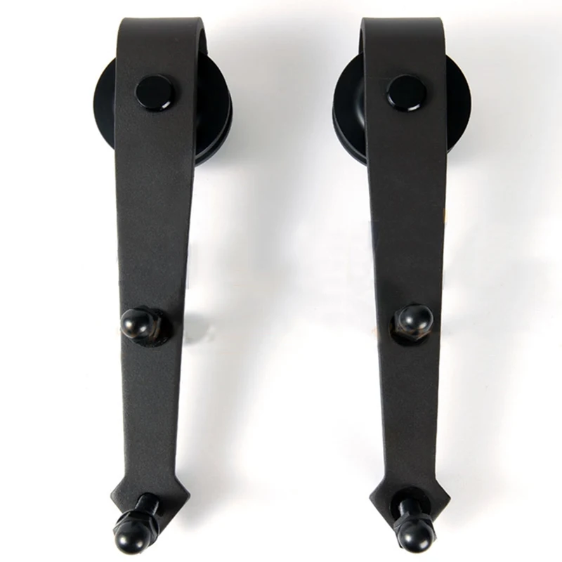 2pcs Black Country Barn Sliding Door Roller Roller...