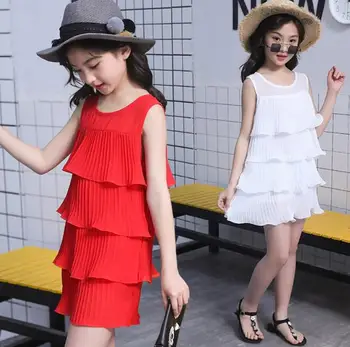 

Girls 2019 Sleeveless Kids Dresses Girls Clothes Layered Princess Vestidos Nina 8 10 12 14 Years Birthday Party Dress Christmas