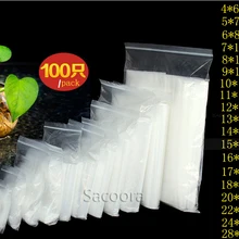 [4Y4A] 100 шт./пакет Пластик Ziplock zakken Sieraden молнии замка застежка-молнии zakken Voor Voedsel упаковка ветчины с прозрачный stofdicht