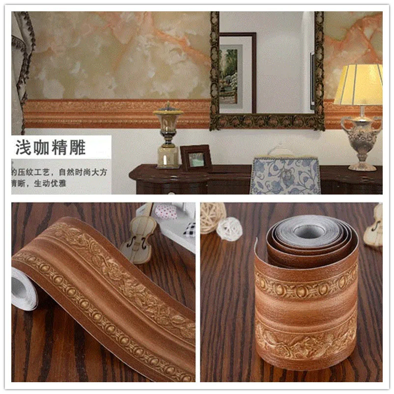5M Self adhesive Wallpaper Flower PVC Waterproof Waist Line border Bathroom Toilet Kitchen Wall Sticker Home Decor cameo parede 5M Self adhesive Wallpaper Flower PVC Waterproof Waist Line border Bathroom Toilet Kitchen Wall Sticker Home Decor cameo parede
