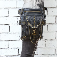 Steel Master the new 2016 steampunk retro rock bag mini fashion mobile phone bag messenger shoulder bag men and women waist bag