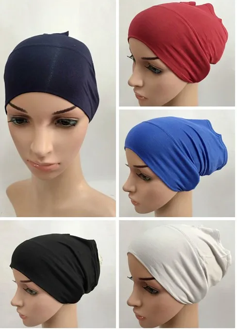 

(50 pieces/lot) muslim cotton Tube Caps islamic Hat UnderScarf Bonnet BD222