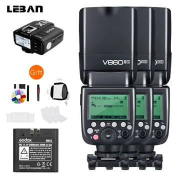 

Free DHL 3x Godox V860II-S GN60 E-TTL HSS 1/8000 Li-ion Battery Speedlite Flash+ X1TS Transmitter for Sony A7R A7RII A58 A6000