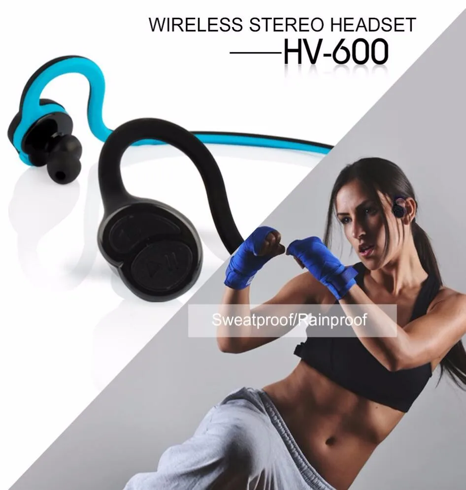 HV600 шейным Беспроводной Bluetooth наушники HandsFree Спорт гарнитура наушники с микрофоном для HUAWEI iphone 7/7 s