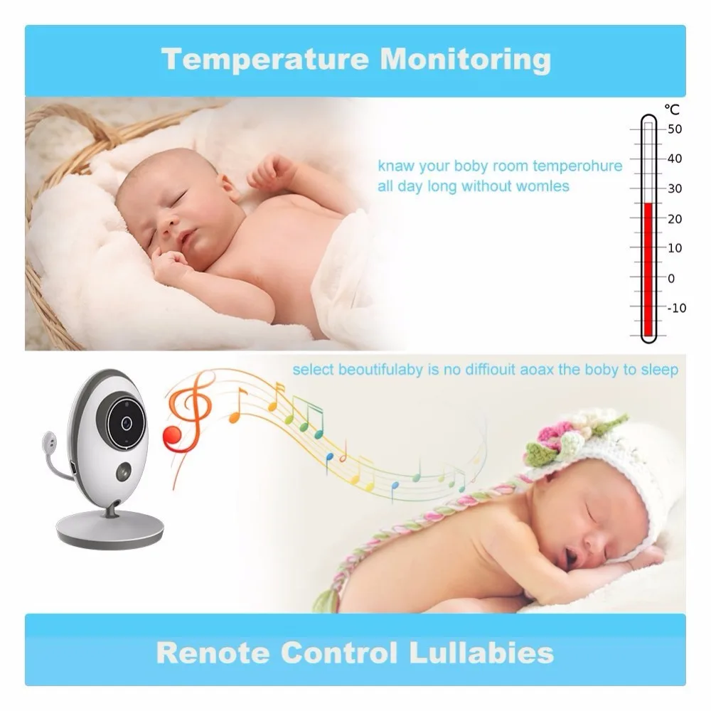 babykam baby phone camera video baby monitor 2.4inch IR Night Vision Intercom Temperature Sensor Lullabies babyphone radio nanny babykam baby phone camera video baby monitor 2.4inch IR Night Vision Intercom Temperature Sensor Lullabies babyphone radio nanny