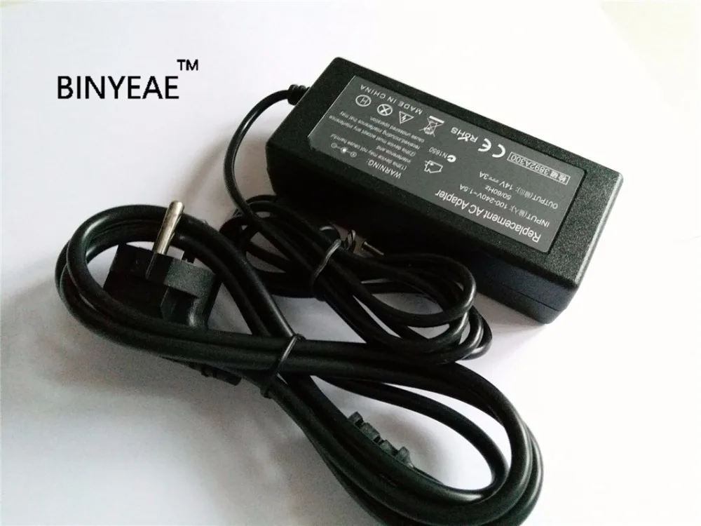 

14V 3A 6.5X4.4MM Wholsesale Lot AC DC Power Supply Adapter Charger for SAMSUNG TOSHIBA Laptop with Power Cord Cable
