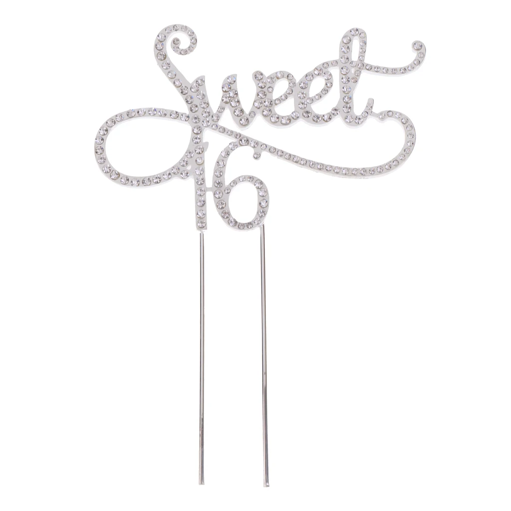 Sweet 16 Birthday Cupcake Toppers,Girl's Birthday Party Decorations Favors Cake Decorations Picks