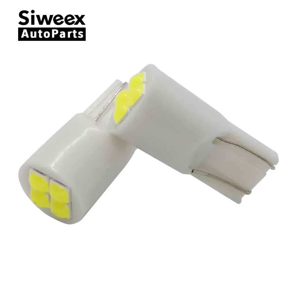 2 шт. T10 W5W 194 152 168 4 SMD 3030 Сферический светодиодный автомобильный фонарь указатель