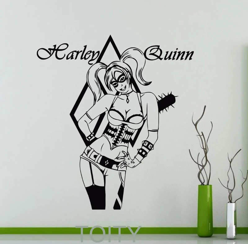 23 дизайна настенный стикер Harley Quinn комиксы постер супергерой Виниловая наклейка