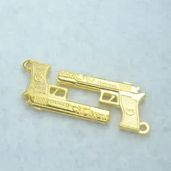 10 шт. новый дизайн золотые металлические подвески пистолет подвески, ожерелье или браслеты для изготовления ювелирных изделий Z142082