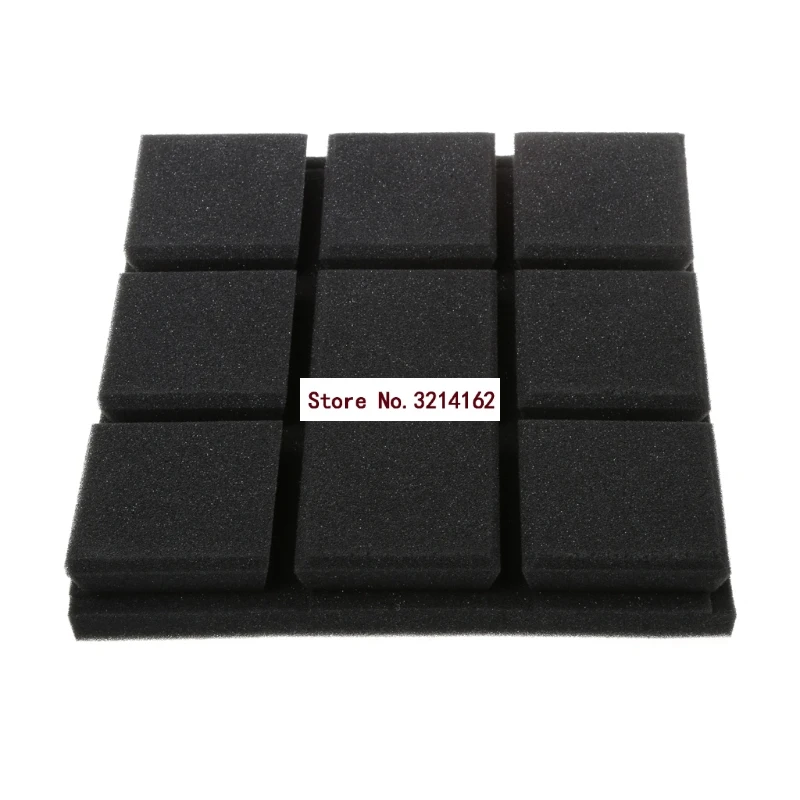 

30x30x5cm Square Soundproofing Foam Studio Acoustic Sound Treatment Absorption Wedge Tile 07NOV