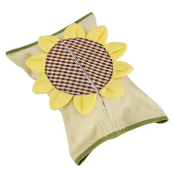 

Cartoon Travel Tissue Holder Cotton Linen Fabric Pocket Tissue Pouch Cover (sunflower)